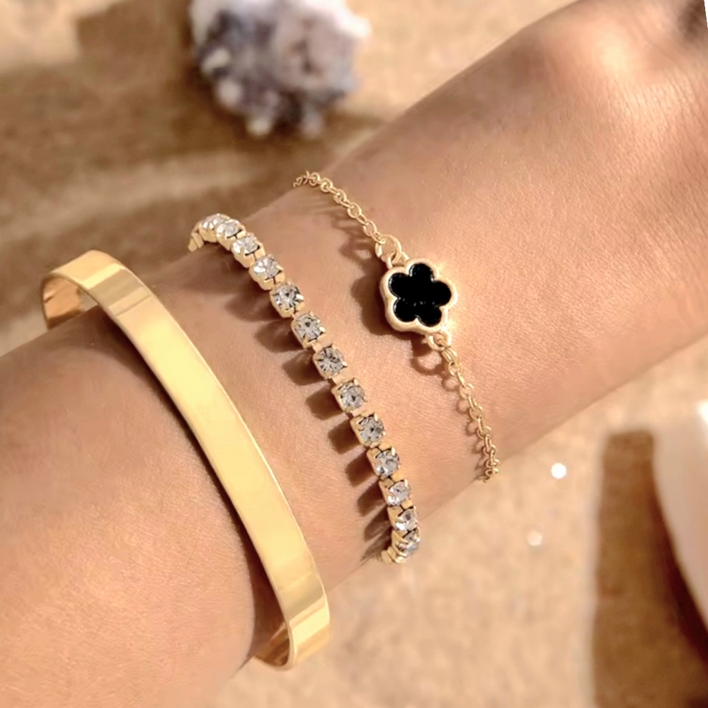 Set Of 3 Gold-filled Versatile Bracelets